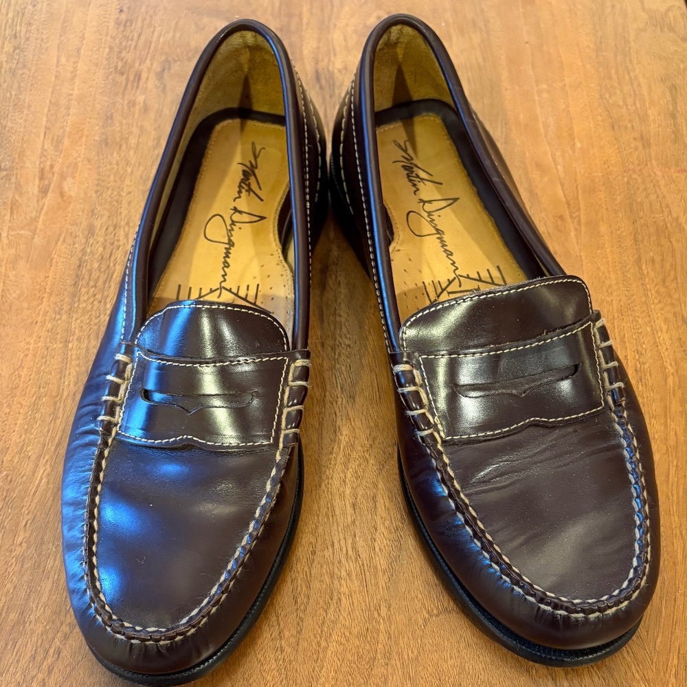Martin Dingman Brown Leather Loafers -- Men's Size 8-1/2M